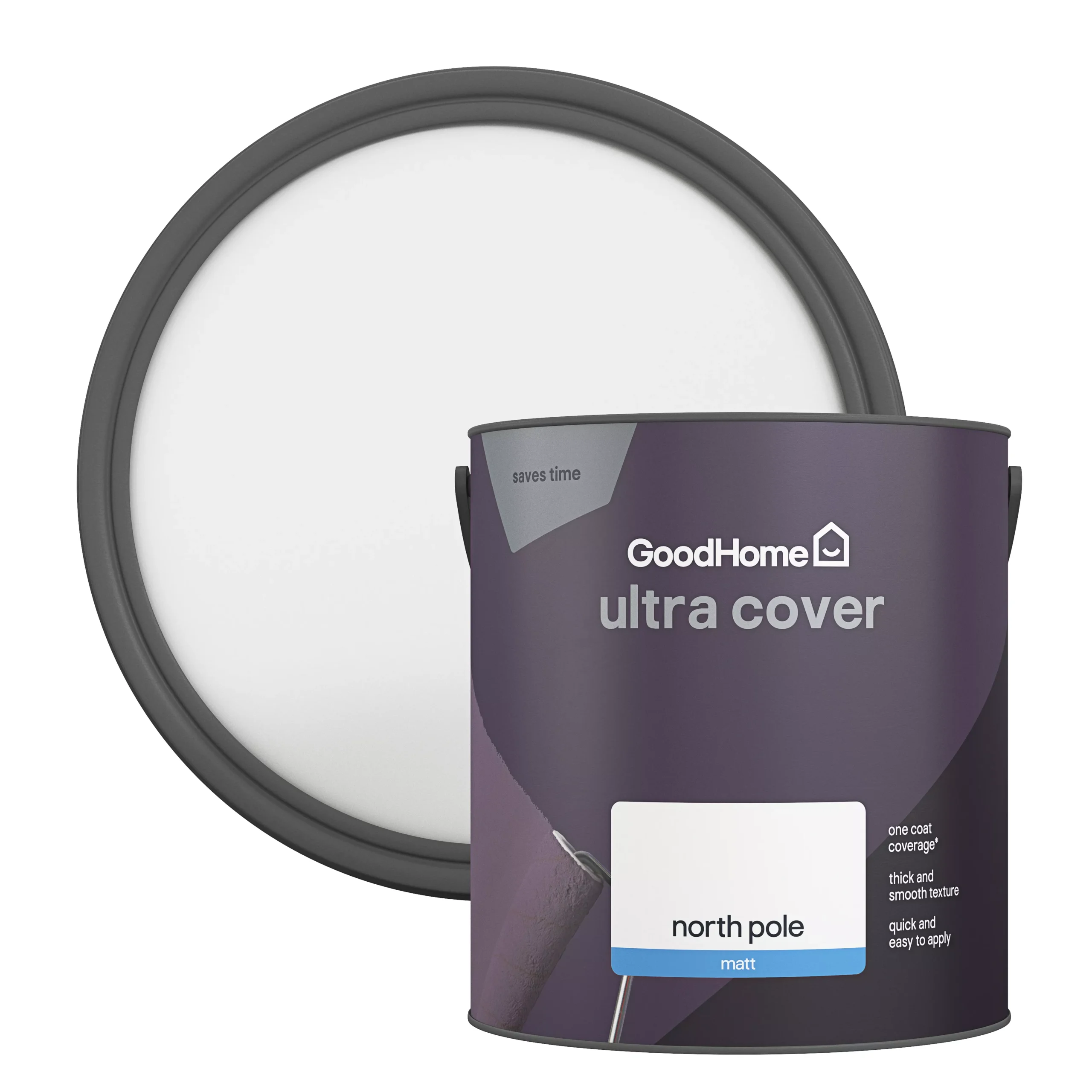 GoodHome Ultra Cover North Pole Matt Emulsion paint, 2.5L GoodHome Ultra Cover North Pole Matt Emulsion Paint, 2.5L -trade point store goodhome ultra cover north pole matt emulsion paint 2 5l5059340273600 21c scaled
