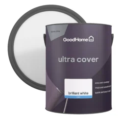 GoodHome Ultra Cover White Matt Emulsion Paint, 5L
