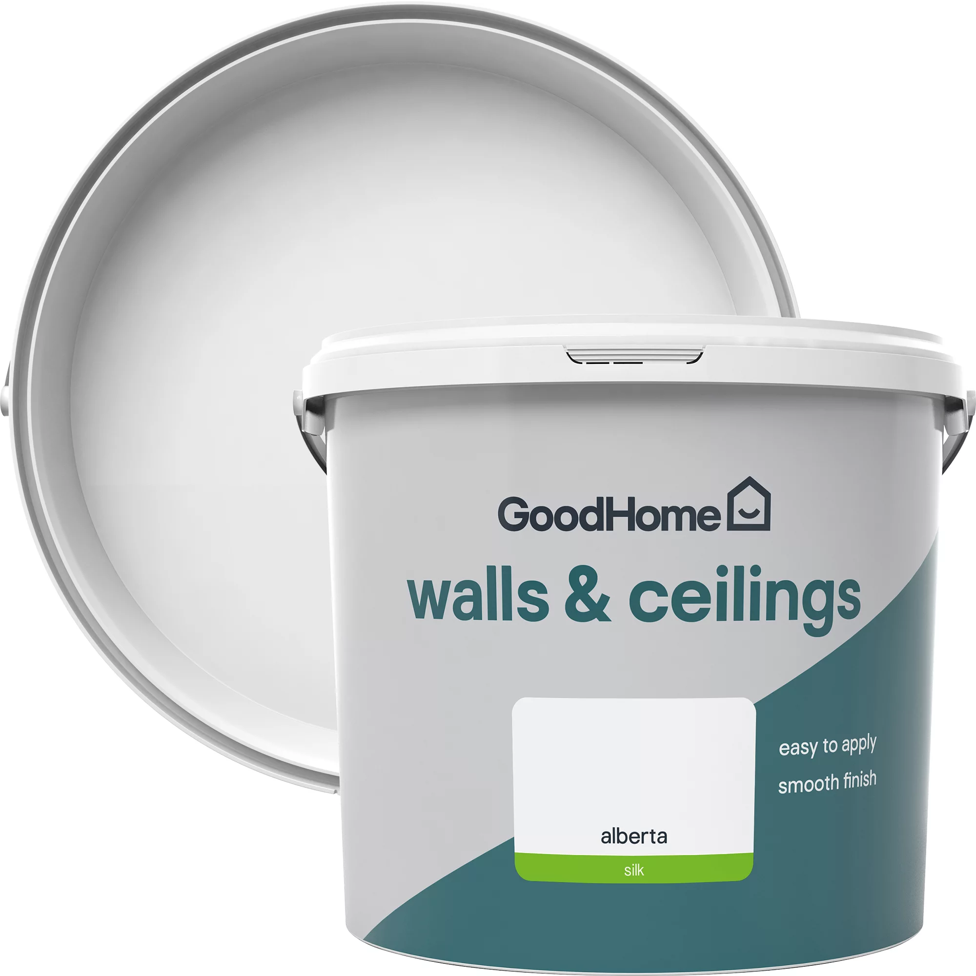 GoodHome Walls & ceilings Alberta Silk Emulsion paint, 5L GoodHome Walls & Ceilings Alberta Silk Emulsion Paint, 5L -trade point store goodhome walls ceilings alberta silk emulsion paint 5l3663602592402 37c