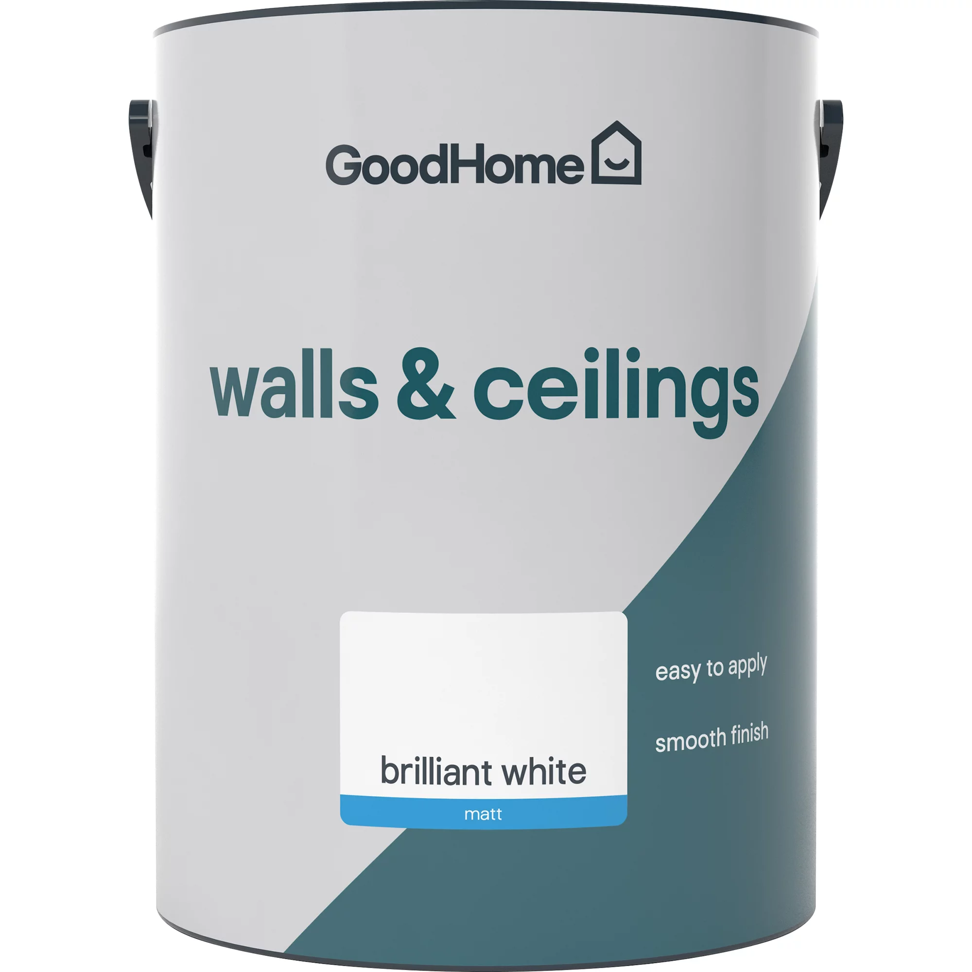 GoodHome Walls & Ceilings Brilliant white Vinyl matt Emulsion paint, 5L GoodHome Walls & Ceilings Brilliant White Vinyl Matt Emulsion Paint, 5L -trade point store goodhome walls ceilings brilliant white vinyl matt emulsion paint 5l5059340232003 02c