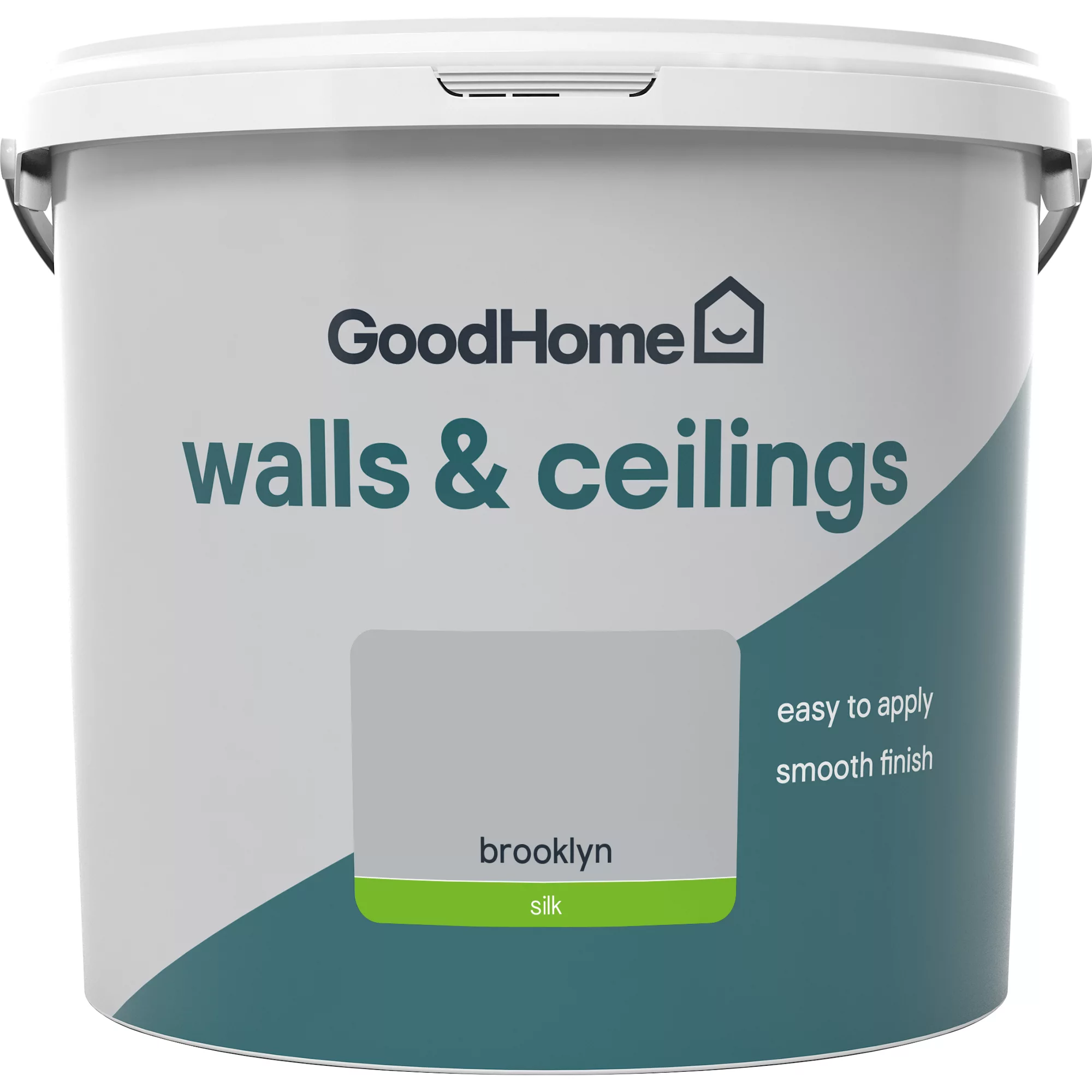 GoodHome Walls & ceilings Brooklyn Silk Emulsion paint, 5L GoodHome Walls & Ceilings Brooklyn Silk Emulsion Paint, 5L -trade point store goodhome walls ceilings brooklyn silk emulsion paint 5l3663602596424 02c