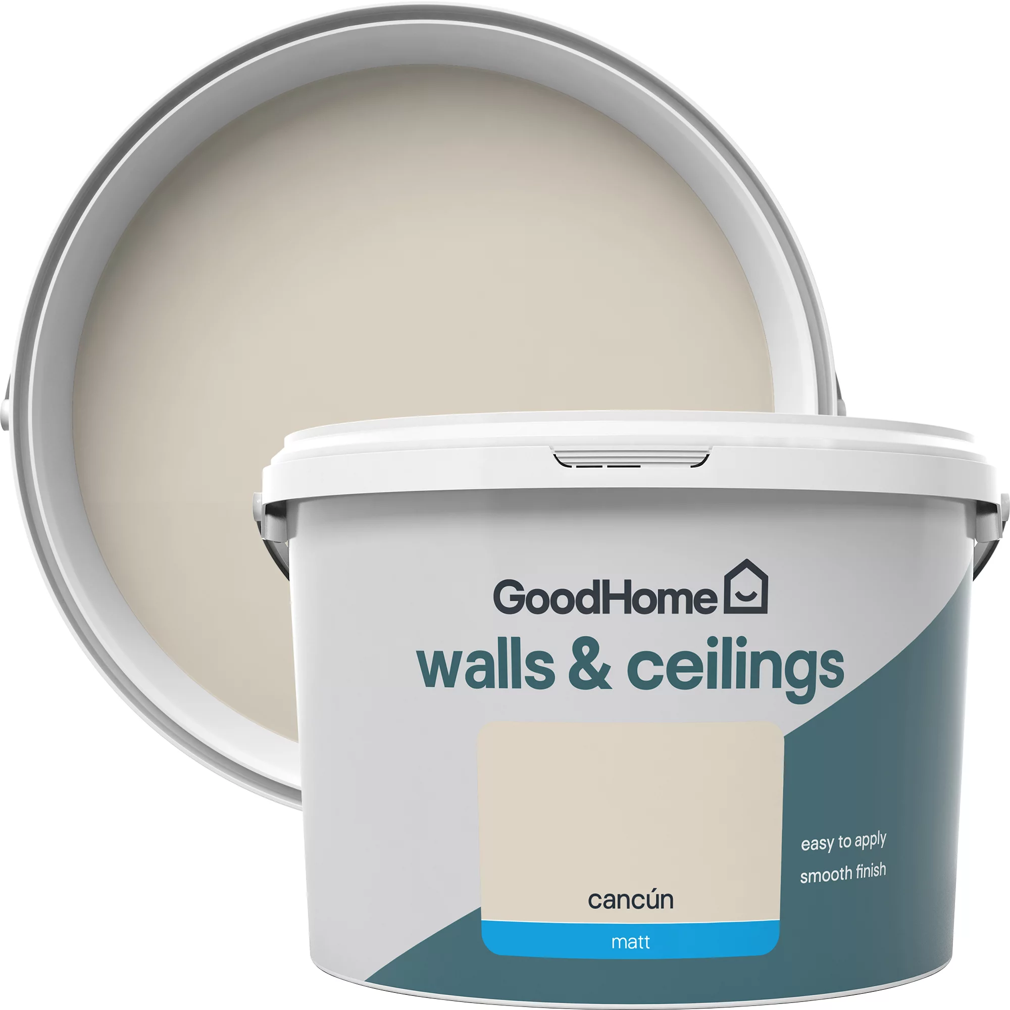 GoodHome Walls & ceilings Cancun Matt Emulsion paint, 2.5L GoodHome Walls & Ceilings Cancun Matt Emulsion Paint, 2.5L -trade point store goodhome walls ceilings cancun matt emulsion paint 2 5l3663602593911 37c