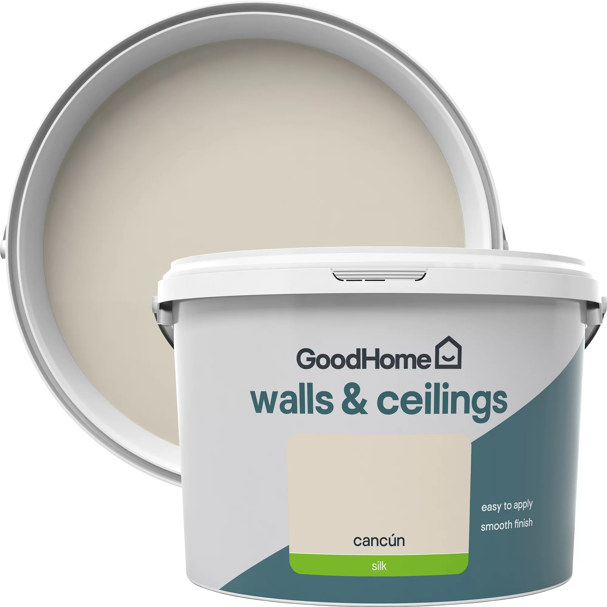 GoodHome Walls & ceilings Cancun Silk Emulsion paint, 2.5L GoodHome Walls & Ceilings Cancun Silk Emulsion Paint, 2.5L -trade point store goodhome walls ceilings cancun silk emulsion paint 2 5l3663602594024 37c