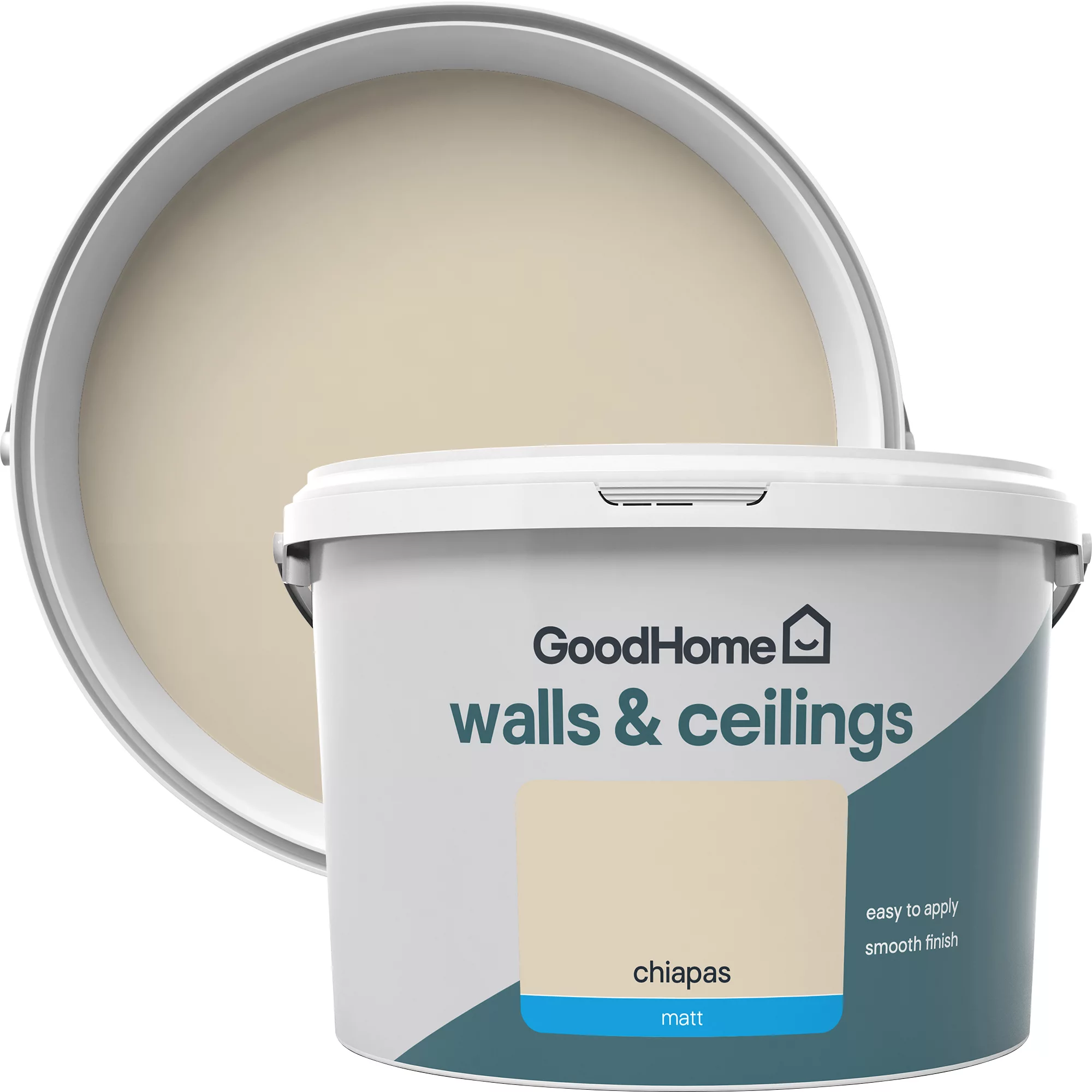 GoodHome Walls & ceilings Chiapas Matt Emulsion paint, 2.5L GoodHome Walls & Ceilings Chiapas Matt Emulsion Paint, 2.5L -trade point store goodhome walls ceilings chiapas matt emulsion paint 2 5l3663602595069 37c