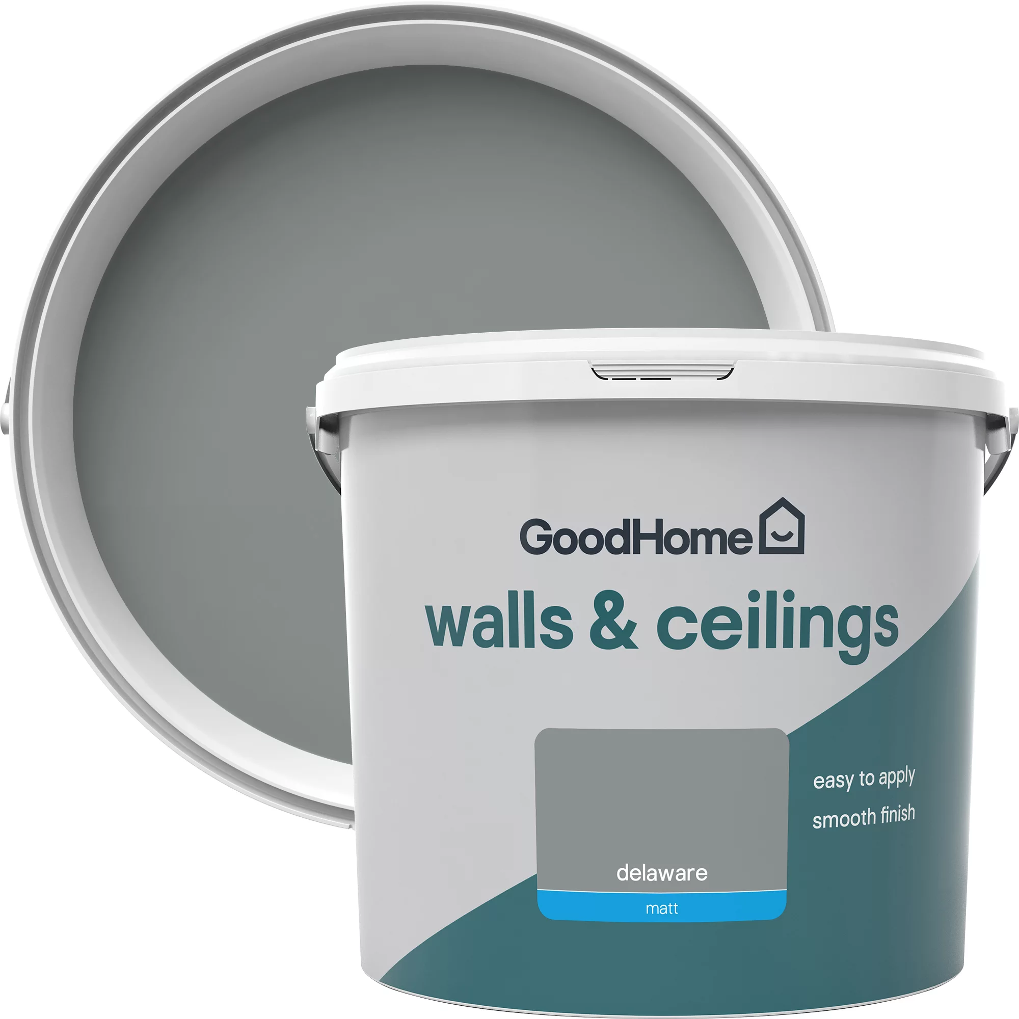 GoodHome Walls & ceilings Delaware Matt Emulsion paint, 5L GoodHome Walls & Ceilings Delaware Matt Emulsion Paint, 5L -trade point store goodhome walls ceilings delaware matt emulsion paint 5l3663602596509 37c