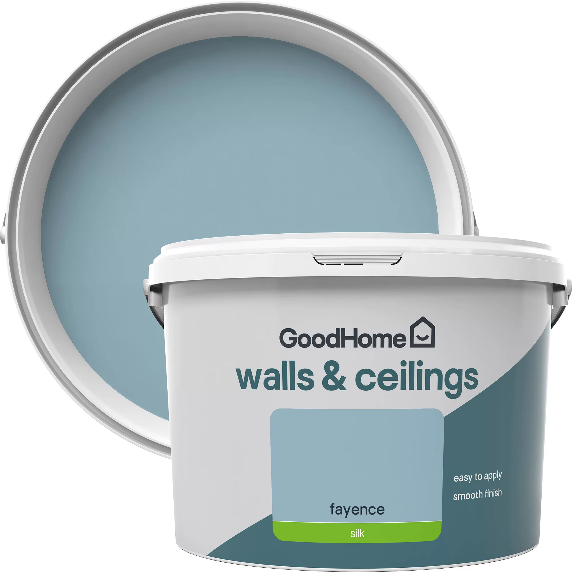 GoodHome Walls & ceilings Fayence Silk Emulsion paint, 2.5L GoodHome Walls & Ceilings Fayence Silk Emulsion Paint, 2.5L -trade point store goodhome walls ceilings fayence silk emulsion paint 2 5l5059340272764 37c
