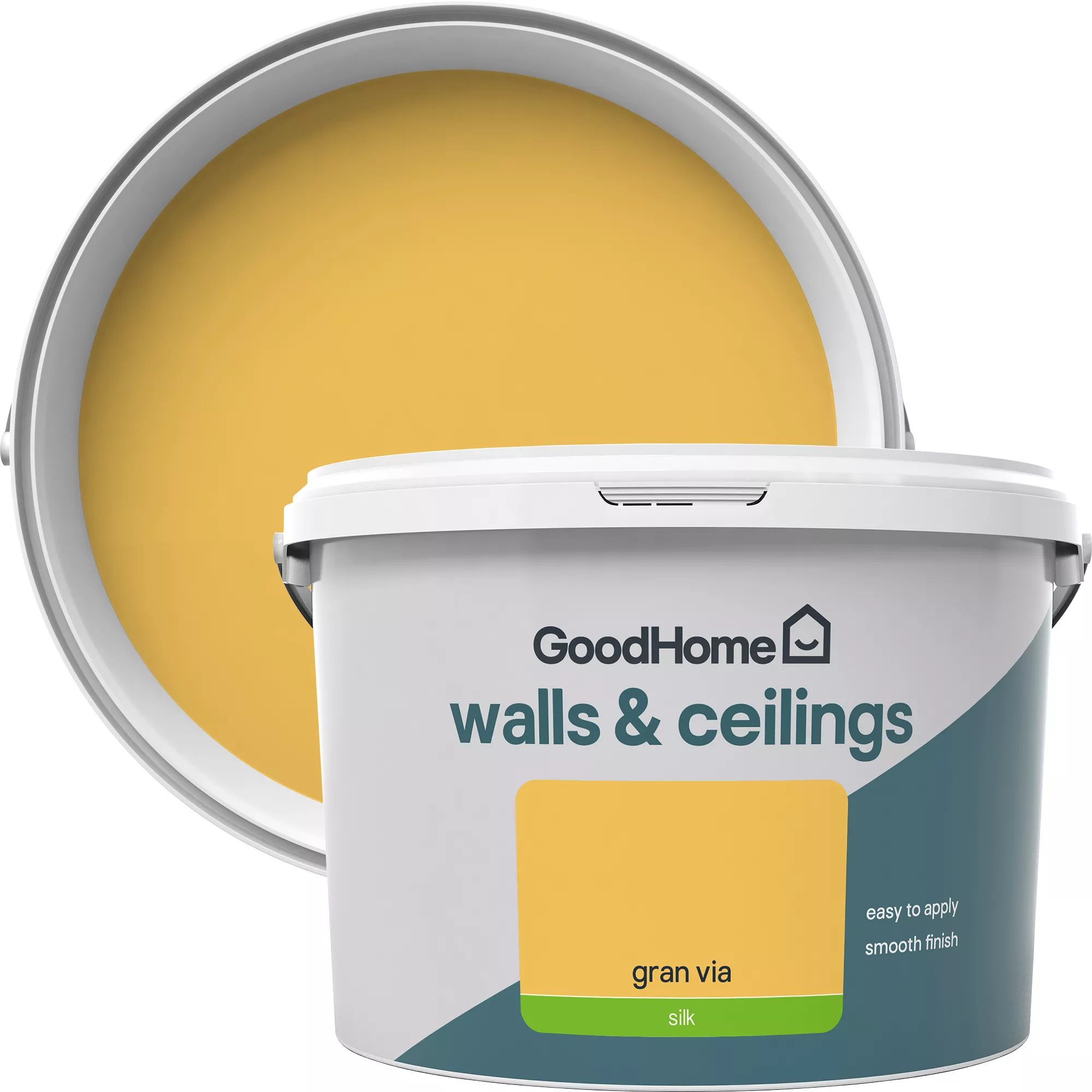 GoodHome Walls & ceilings Gran via Silk Emulsion paint, 2.5L GoodHome Walls & Ceilings Gran Via Silk Emulsion Paint, 2.5L -trade point store goodhome walls ceilings gran via silk emulsion paint 2 5l3663602599883 37c