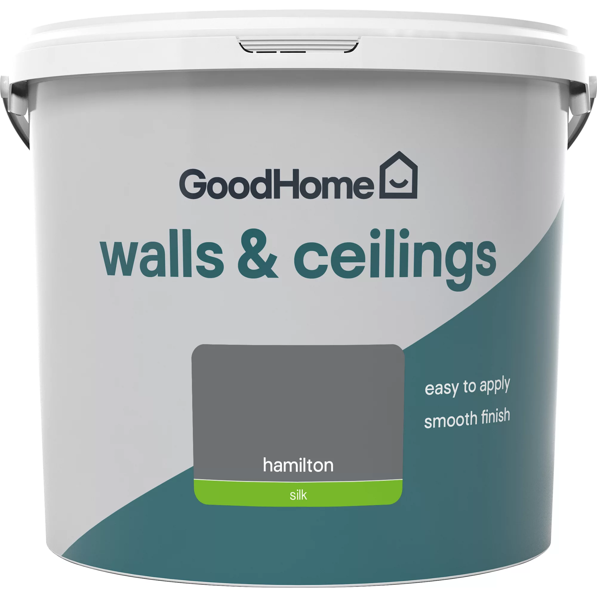 GoodHome Walls & ceilings Hamilton Silk Emulsion paint, 5L GoodHome Walls & Ceilings Hamilton Silk Emulsion Paint, 5L -trade point store goodhome walls ceilings hamilton silk emulsion paint 5l3663602597421 02c