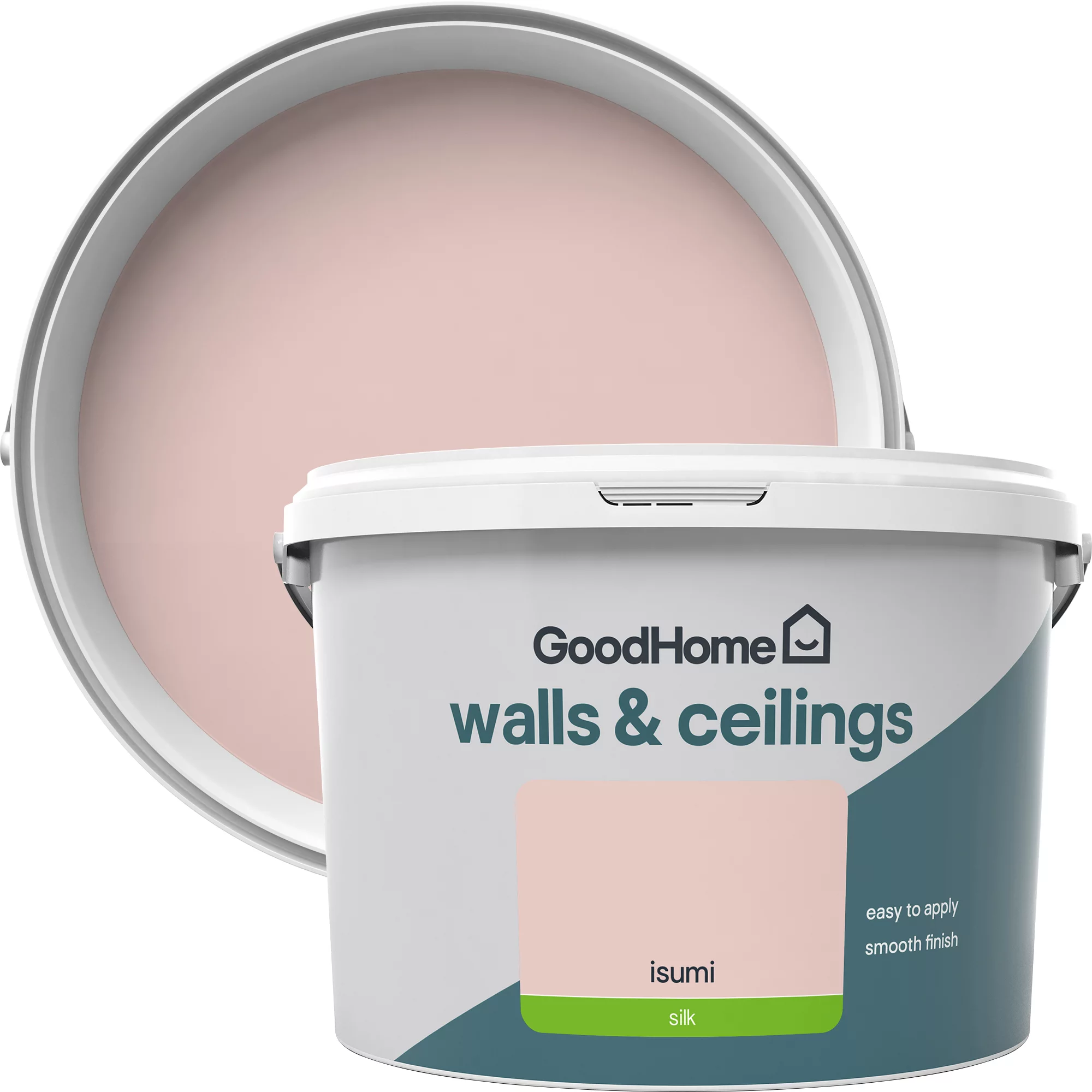 GoodHome Walls & ceilings Isumi Silk Emulsion paint, 2.5L GoodHome Walls & Ceilings Isumi Silk Emulsion Paint, 2.5L -trade point store goodhome walls ceilings isumi silk emulsion paint 2 5l5059340272832 37c