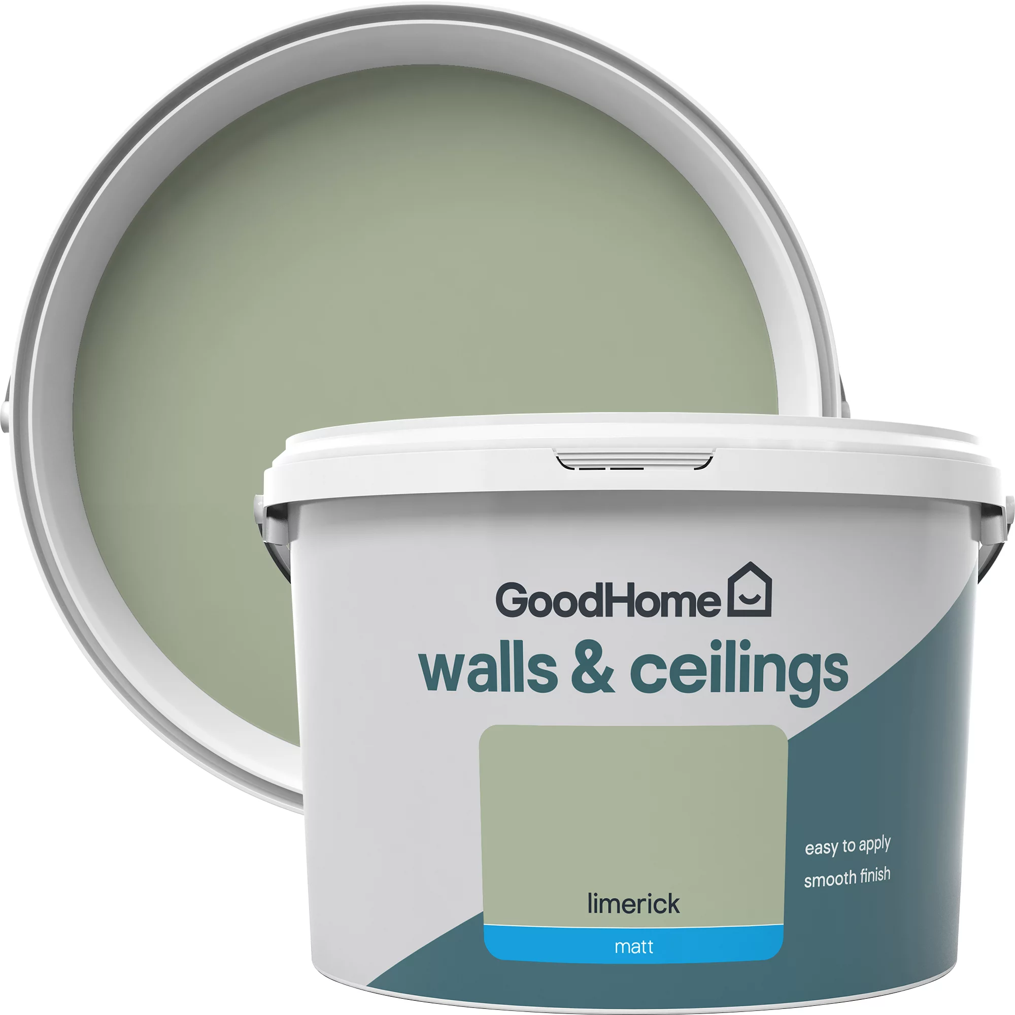 GoodHome Walls & ceilings Limerick Matt Emulsion paint, 2.5L GoodHome Walls & Ceilings Limerick Matt Emulsion Paint, 2.5L -trade point store goodhome walls ceilings limerick matt emulsion paint 2 5l3663602598268 37c