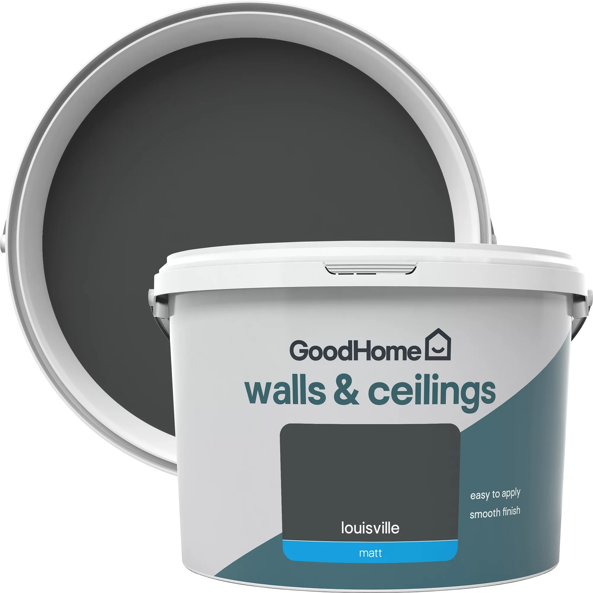 GoodHome Walls & ceilings Louisville Matt Emulsion paint, 2.5L GoodHome Walls & Ceilings Louisville Matt Emulsion Paint, 2.5L -trade point store goodhome walls ceilings louisville matt emulsion paint 2 5l5059340272504 37c