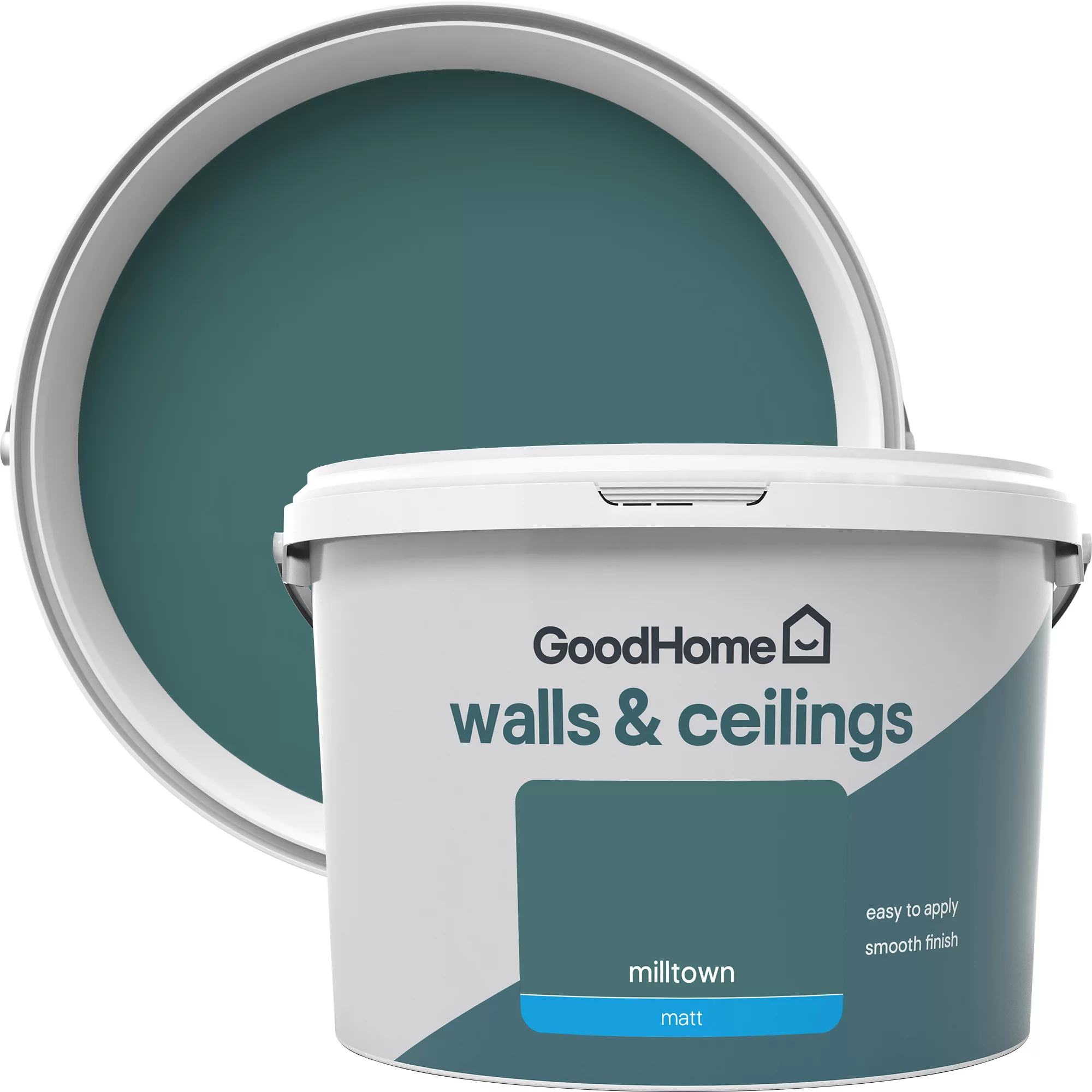 GoodHome Walls & ceilings Milltown Matt Emulsion paint, 2.5L GoodHome Walls & Ceilings Milltown Matt Emulsion Paint, 2.5L -trade point store goodhome walls ceilings milltown matt emulsion paint 2 5l3663602598671 37c