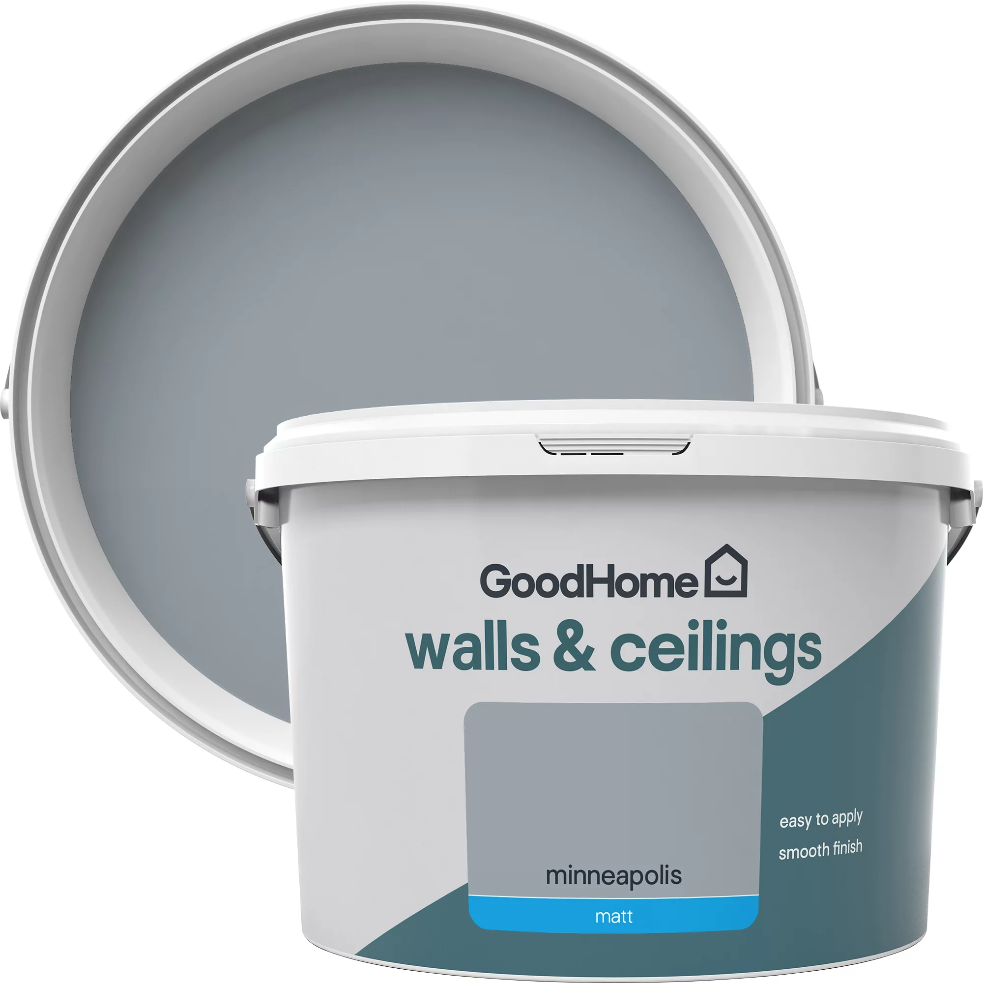 GoodHome Walls & ceilings Minneapolis Matt Emulsion paint, 2.5L GoodHome Walls & Ceilings Minneapolis Matt Emulsion Paint, 2.5L -trade point store goodhome walls ceilings minneapolis matt emulsion paint 2 5l3663602596721 37c
