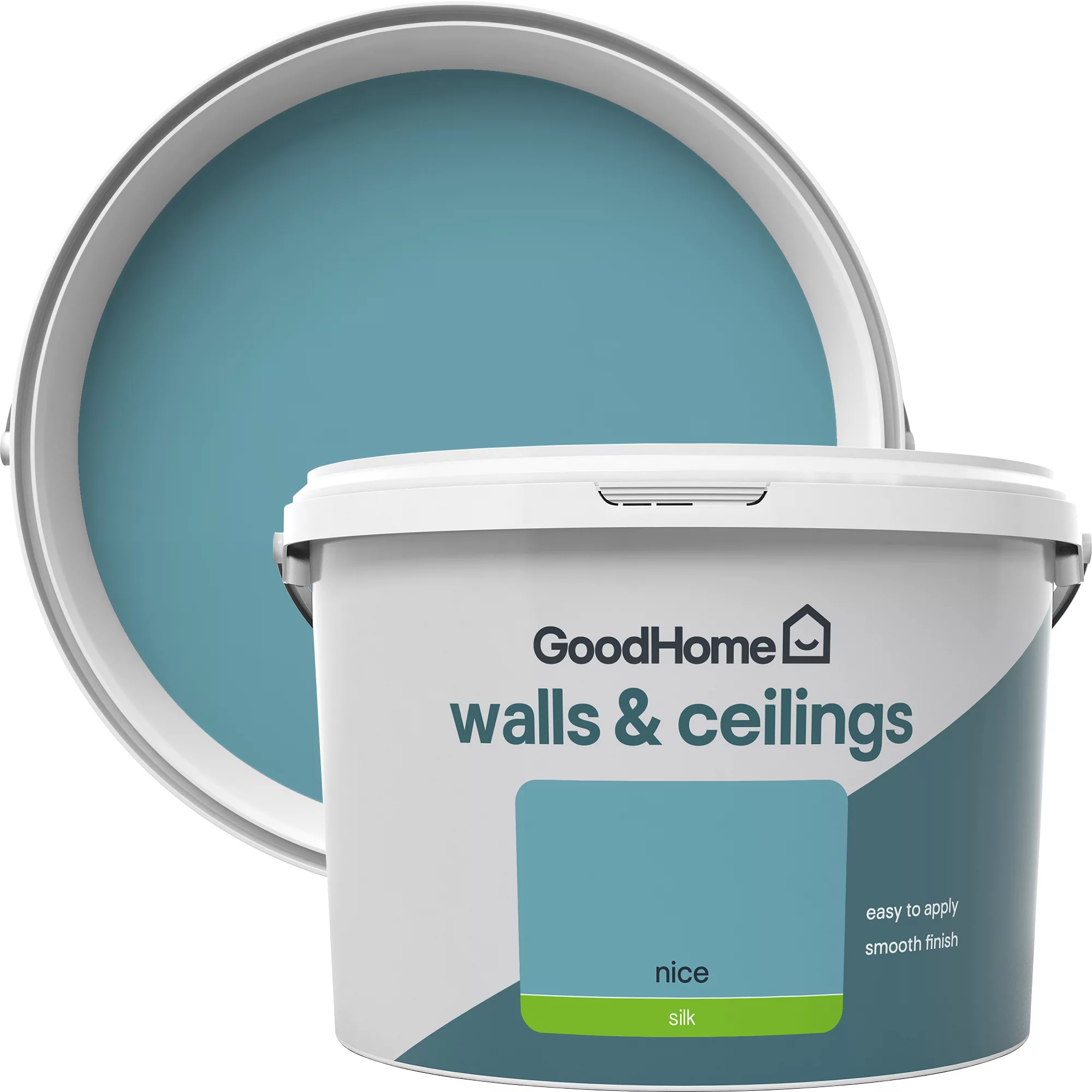 GoodHome Walls & ceilings Nice Silk Emulsion paint, 2.5L GoodHome Walls & Ceilings Nice Silk Emulsion Paint, 2.5L -trade point store goodhome walls ceilings nice silk emulsion paint 2 5l3663602598909 37c
