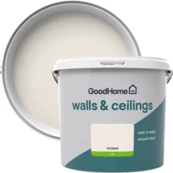 GoodHome Walls & Ceilings Ottawa Silk Emulsion Paint, 5L