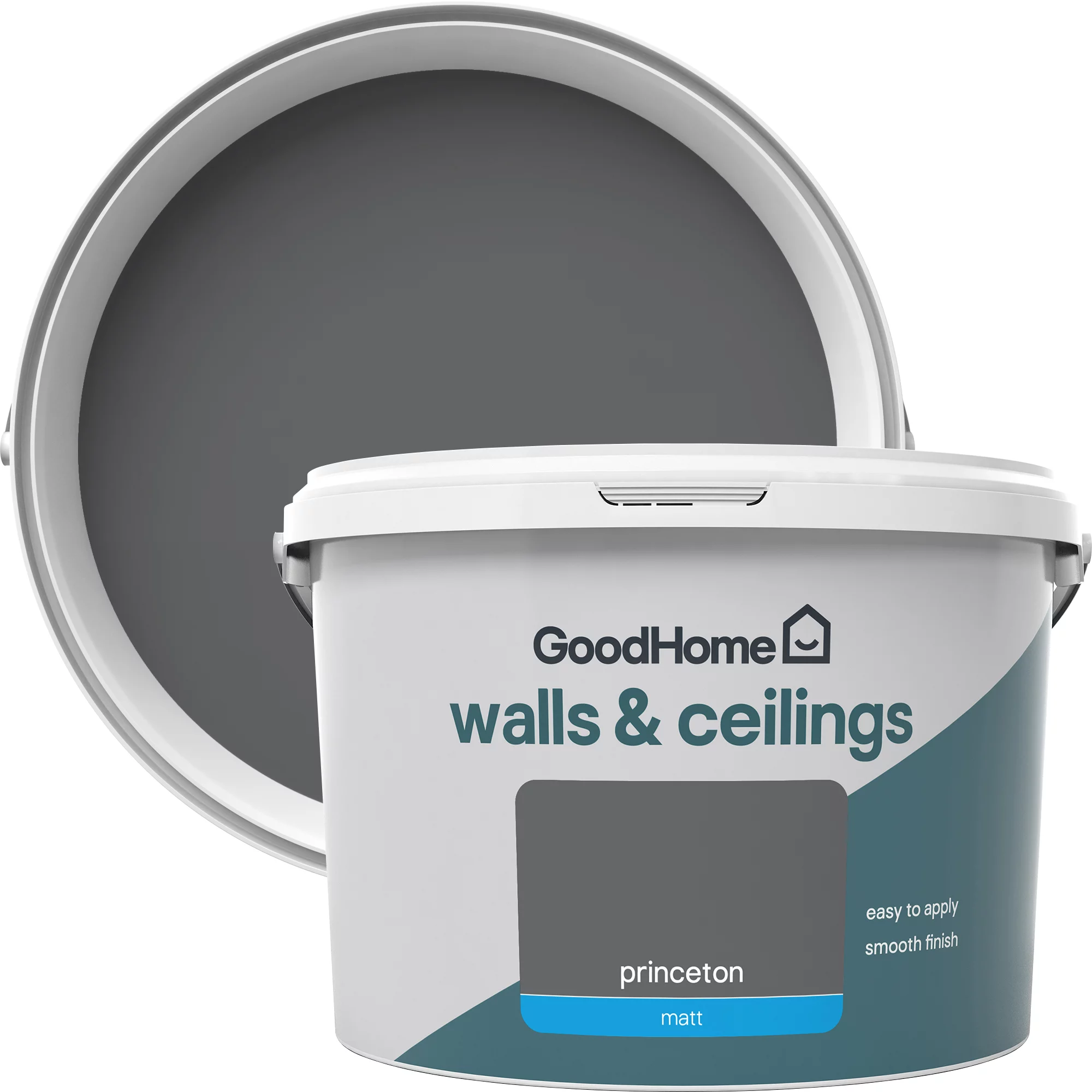 GoodHome Walls & ceilings Princeton Matt Emulsion paint, 2.5L GoodHome Walls & Ceilings Princeton Matt Emulsion Paint, 2.5L -trade point store goodhome walls ceilings princeton matt emulsion paint 2 5l3663602597445 37c
