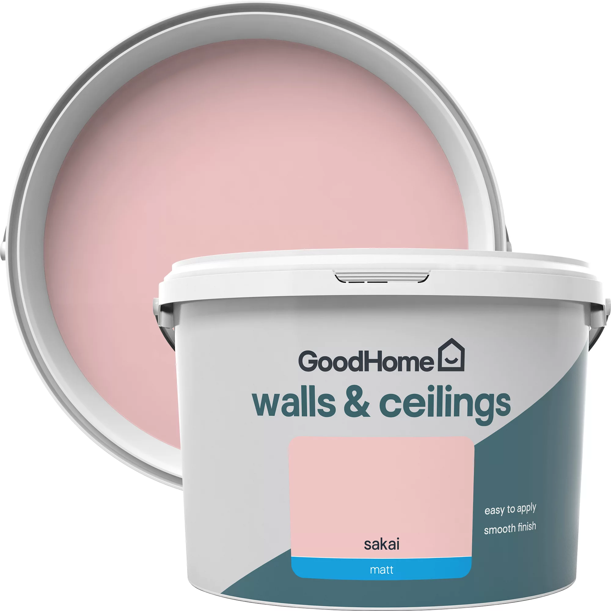 GoodHome Walls & ceilings Sakai Matt Emulsion paint, 2.5L GoodHome Walls & Ceilings Sakai Matt Emulsion Paint, 2.5L -trade point store goodhome walls ceilings sakai matt emulsion paint 2 5l5059340272498 37c