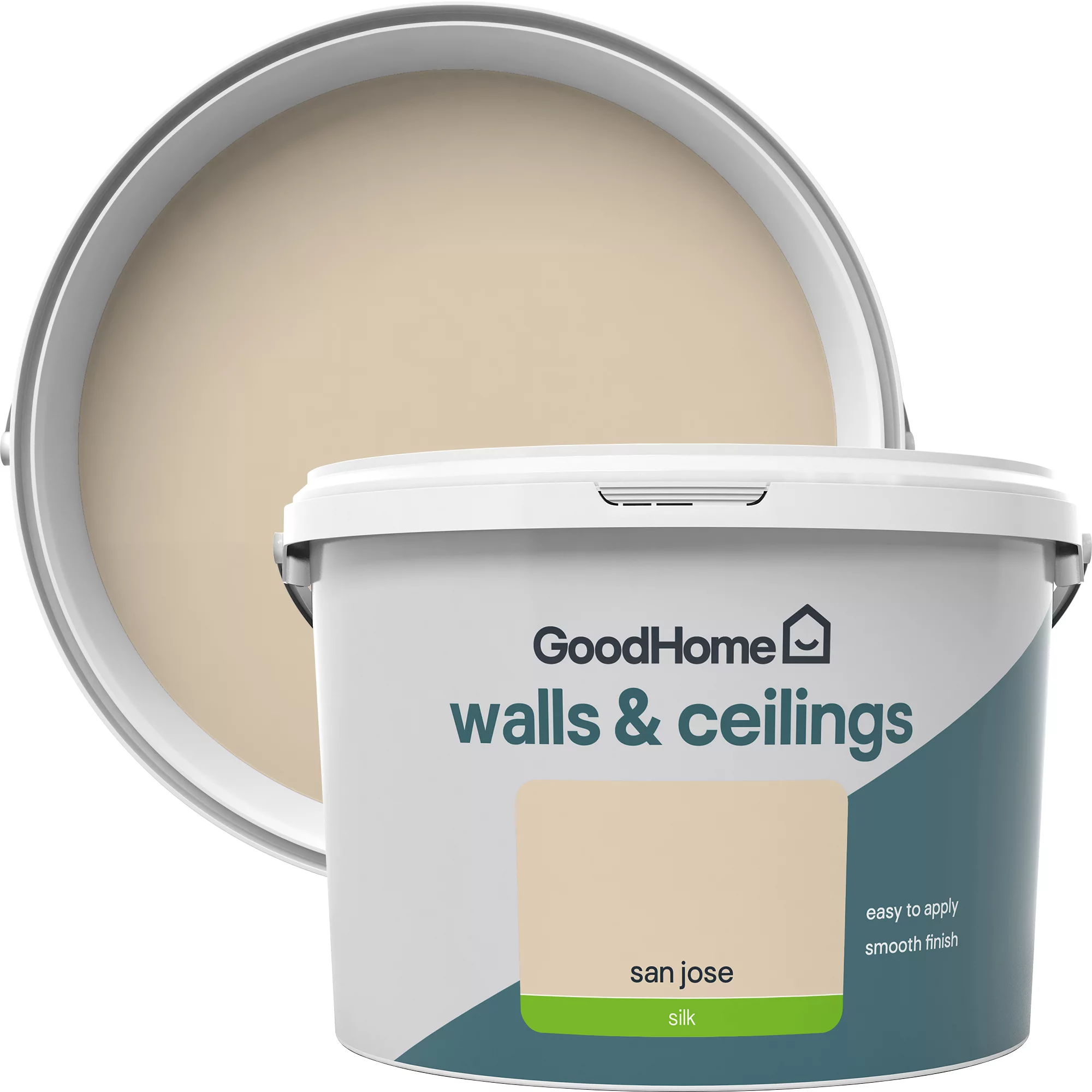 GoodHome Walls & ceilings San jose Silk Emulsion paint, 2.5L GoodHome Walls & Ceilings San Jose Silk Emulsion Paint, 2.5L -trade point store goodhome walls ceilings san jose silk emulsion paint 2 5l3663602595007 37c