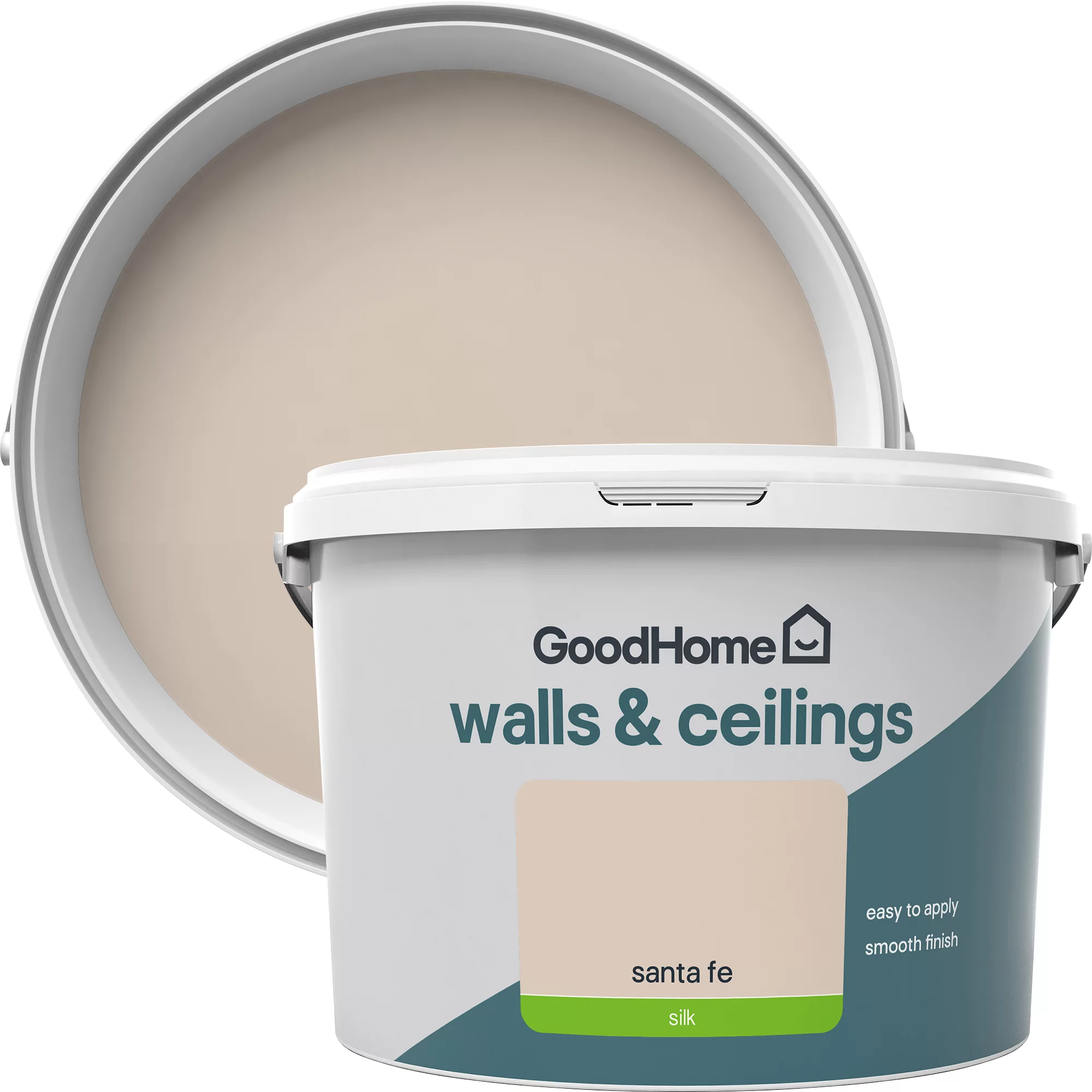 GoodHome Walls & ceilings Santa fe Silk Emulsion paint, 2.5L GoodHome Walls & Ceilings Santa Fe Silk Emulsion Paint, 2.5L -trade point store goodhome walls ceilings santa fe silk emulsion paint 2 5l3663602595397 37c