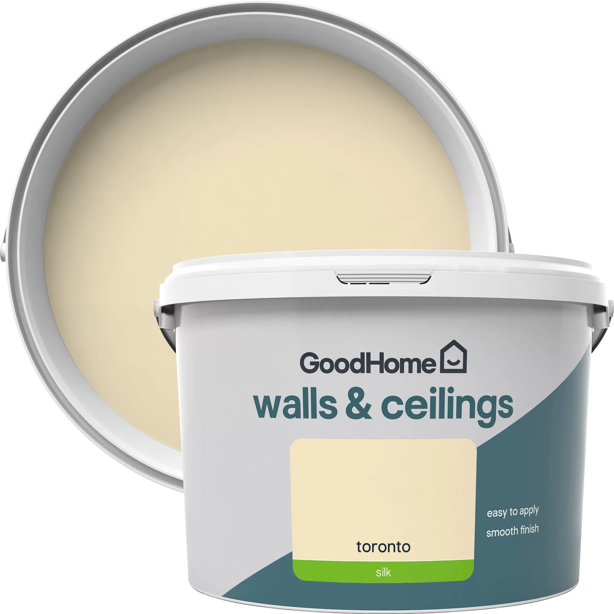 GoodHome Walls & ceilings Toronto Silk Emulsion paint, 2.5L GoodHome Walls & Ceilings Toronto Silk Emulsion Paint, 2.5L -trade point store goodhome walls ceilings toronto silk emulsion paint 2 5l3663602593010 37c