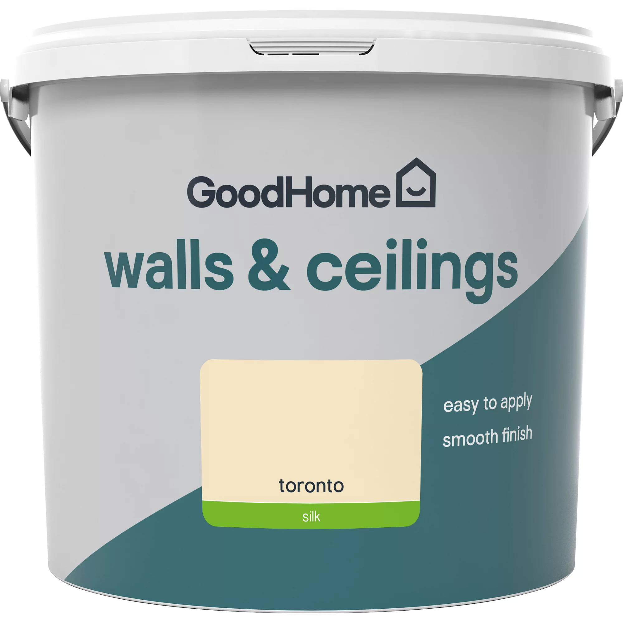 GoodHome Walls & ceilings Toronto Silk Emulsion paint, 5L GoodHome Walls & Ceilings Toronto Silk Emulsion Paint, 5L -trade point store goodhome walls ceilings toronto silk emulsion paint 5l3663602593027 02c