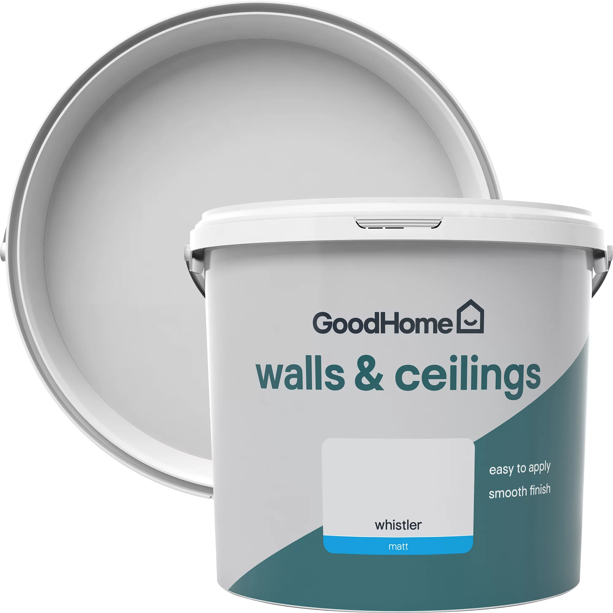 GoodHome Walls & ceilings Whistler Matt Emulsion paint, 5L GoodHome Walls & Ceilings Whistler Matt Emulsion Paint, 5L -trade point store goodhome walls ceilings whistler matt emulsion paint 5l3663602593560 37c
