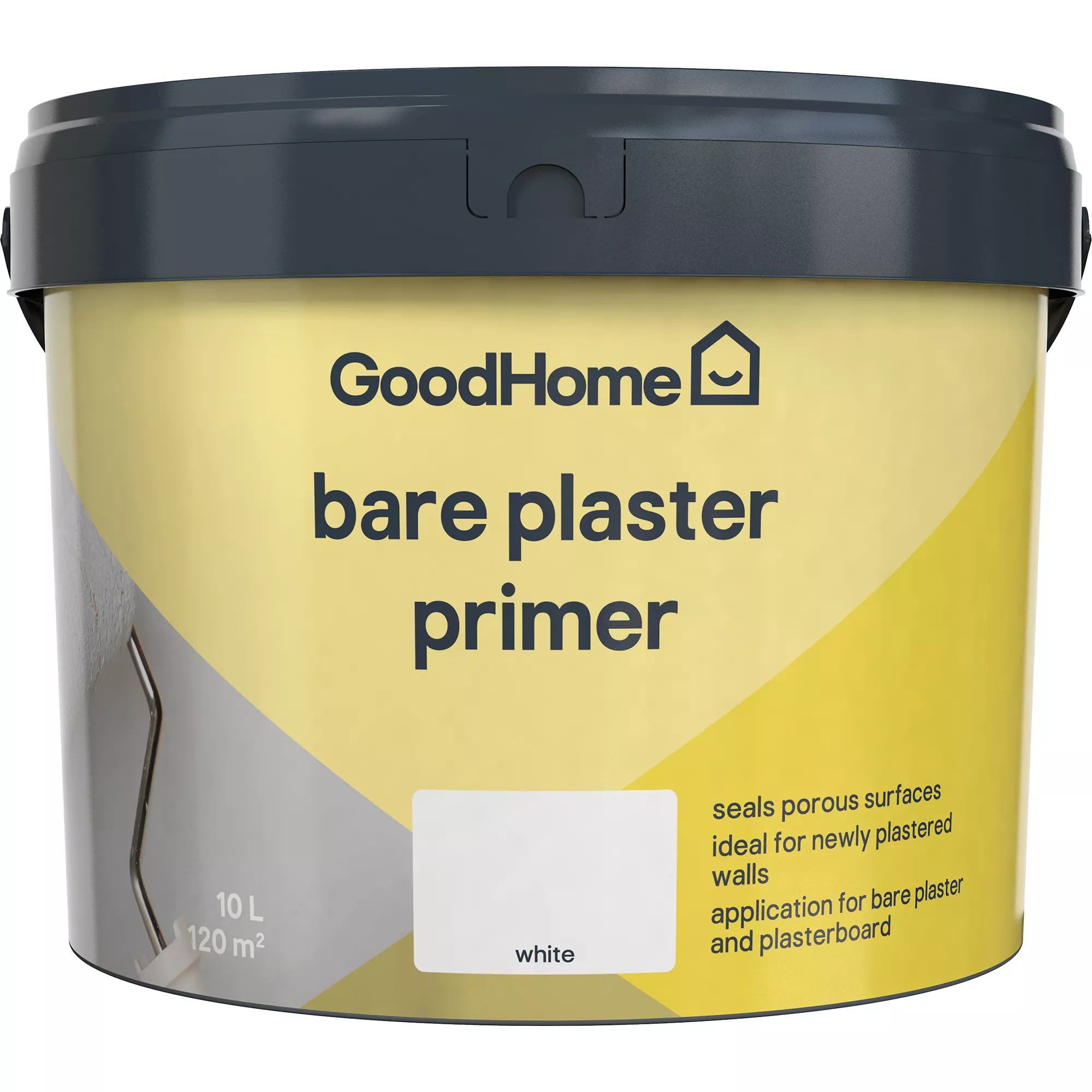 GoodHome Walls & ceilings White Wall & ceiling Primer & undercoat, 10L GoodHome Walls & Ceilings White Wall & Ceiling Primer & Undercoat, 10L -trade point store goodhome walls ceilings white wall ceiling primer undercoat 10l5036581057077 02c
