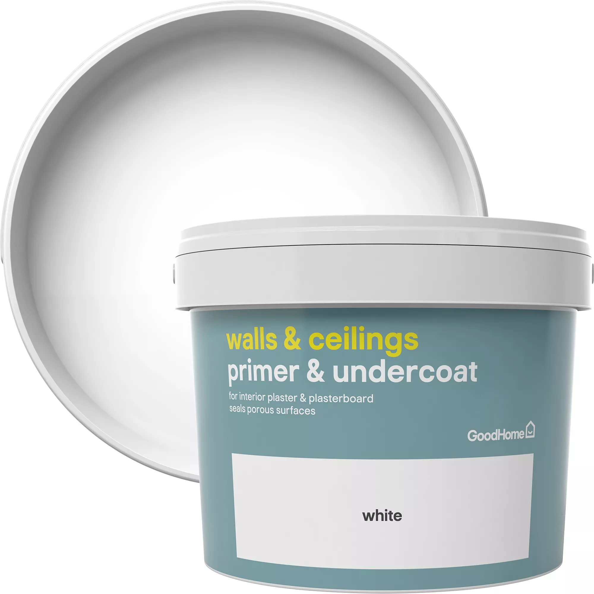 GoodHome Walls & ceilings White Wall & ceiling Primer & undercoat, 10L GoodHome Walls & Ceilings White Wall & Ceiling Primer & Undercoat, 10L -trade point store goodhome walls ceilings white wall ceiling primer undercoat 10l5036581057077 37c