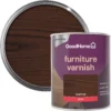GoodHome Walnut Gloss Multi-surface Furniture Wood Varnish, 750ml 1 GoodHome Walnut Gloss Multi-surface Furniture Wood Varnish, 750ml -trade point store goodhome walnut gloss multi surface furniture wood varnish 750ml5059340486895 21c