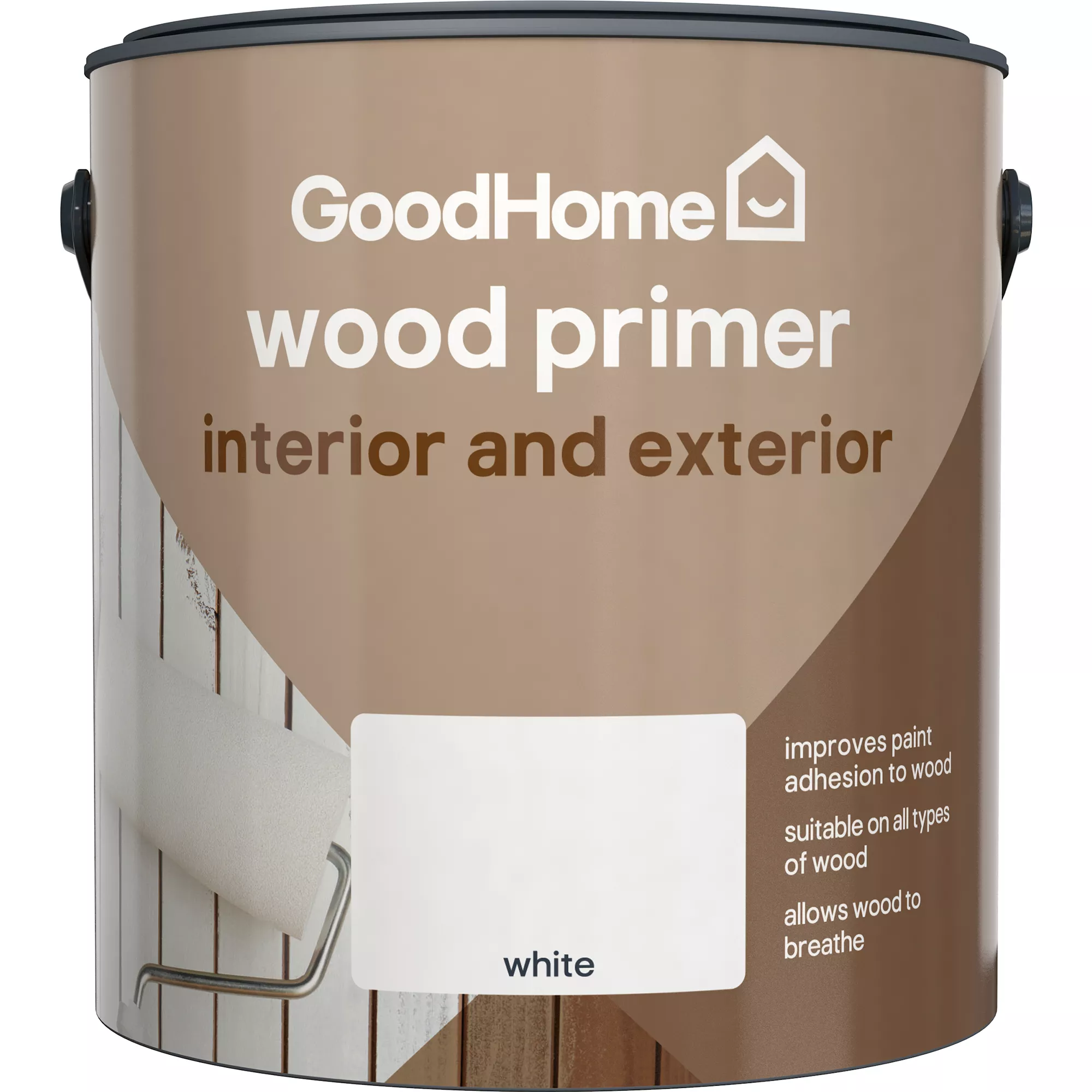 GoodHome Wood White Wood Primer & undercoat, 2.5L GoodHome Wood White Wood Primer & Undercoat, 2.5L -trade point store goodhome wood white wood primer undercoat 2 5l5036581057190 02c