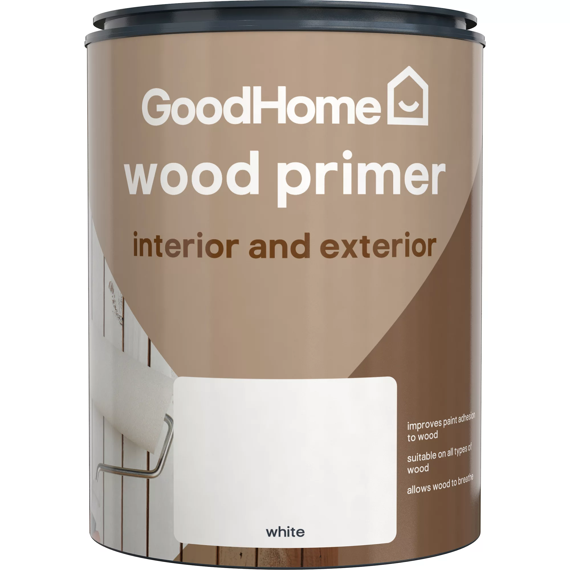 GoodHome Wood White Wood Primer & undercoat, 750ml GoodHome Wood White Wood Primer & Undercoat, 750ml -trade point store goodhome wood white wood primer undercoat 750ml5036581057206 02c